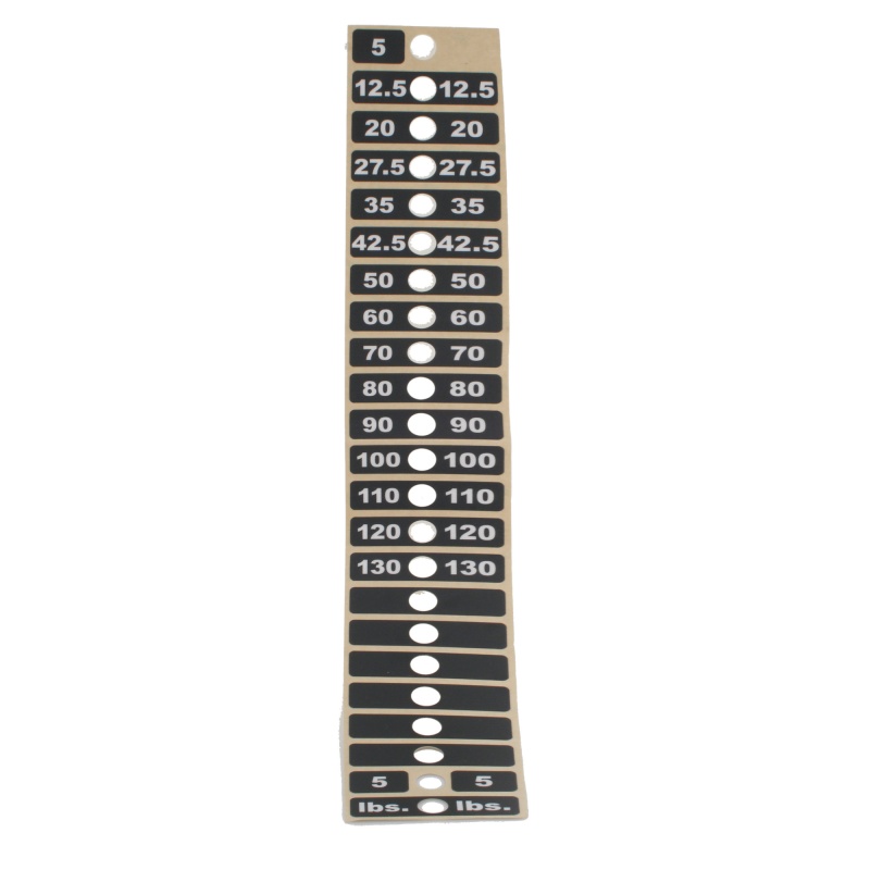 Label Wght Stk 130 Lbs