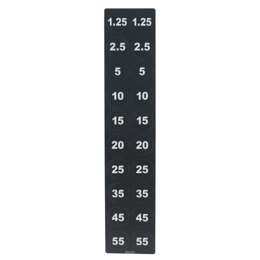 Weight Labels for Life Fitness Strength Training Equipment