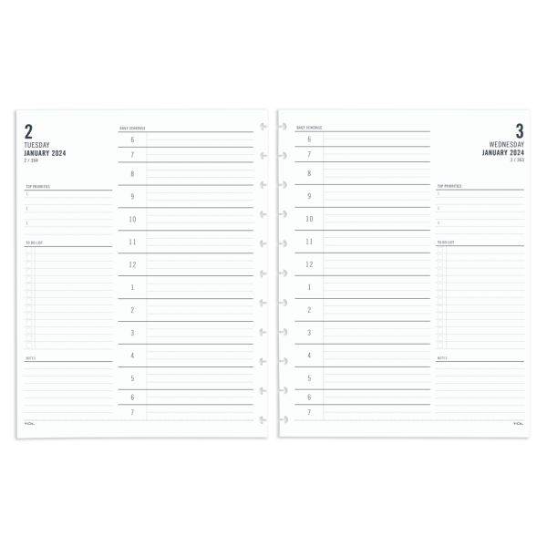 Tul Discbound Daily Planner Refill Pages, Letter Size