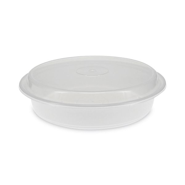 Paper Round Food Container and Lid Combo, 12 oz, 3.75 Diameter x