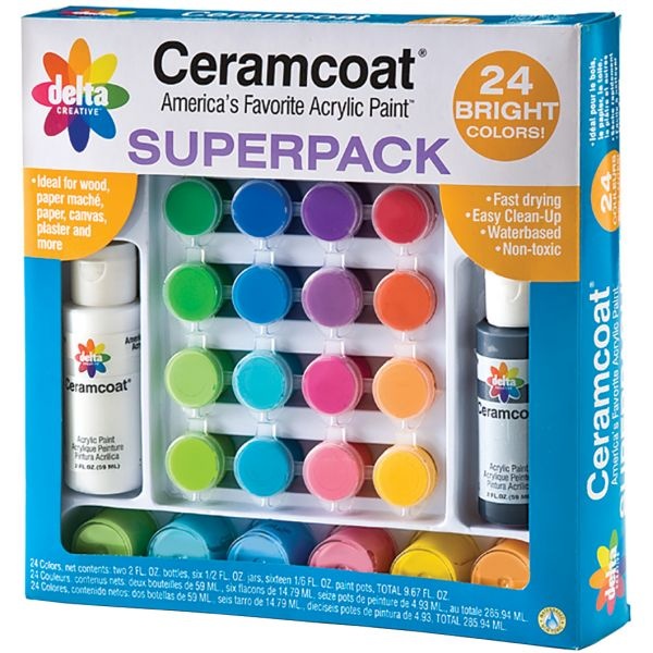 Ceramcoat Paint Set Superpack 24/Pkg