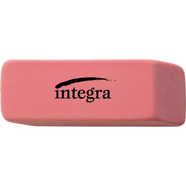 Integra Beveled End Medium Eraser, 4/5" X 2" X 2/5", Pink
