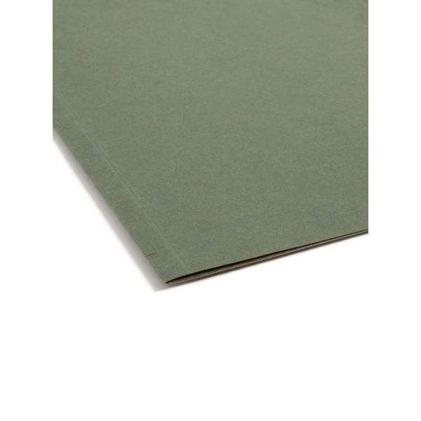 Smead Premium Box-Bottom Hanging Folders, 1" Expansion, Legal Size, Standard Green, Box Of 25