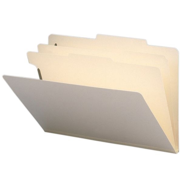 Smead Manila Classification Folders, 2 Dividers, Legal Size, Box Of 10