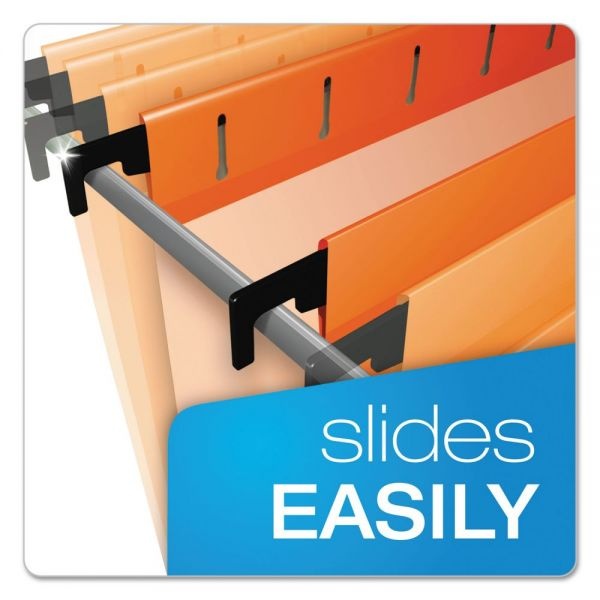 Pendaflex Surehook Hanging Folders, Letter Size, 1/5-Cut Tabs, Orange, 20/Box