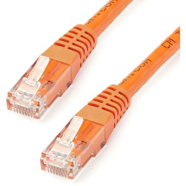 15Ft Cat6 Ethernet Cable - Orange Molded Gigabit - 100W Poe Utp 650Mhz - Category 6 Patch Cord Ul Certified Wiring/Tia