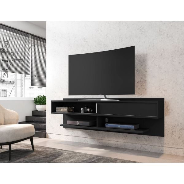 Astor 70.86 Floating Entertainment Center In Black