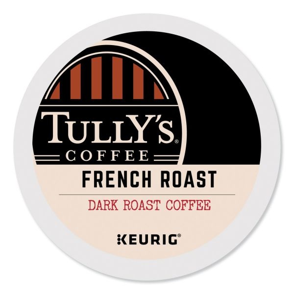 Tully's Coffee French Roast Coffee K-Cups, Dark Roast, 96/Carton