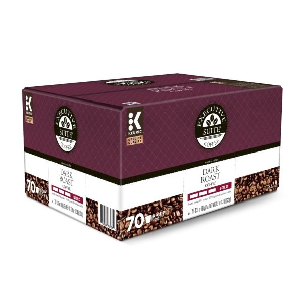 Executive Suite Coffee Single-Serve Coffee K-Cup, Dark Roast, Carton Of 70