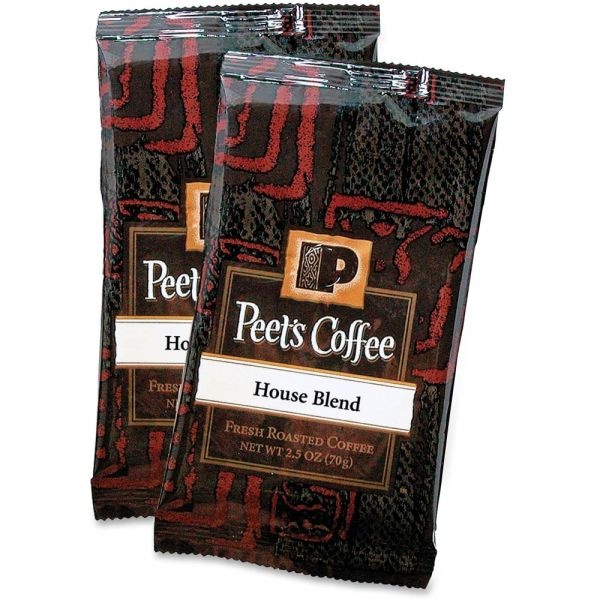 Peet's Coffee & Tea Coffee Portion Packs, House Blend, Dark Roast, Pack Makes 8 Cups, 18 Packs/Box