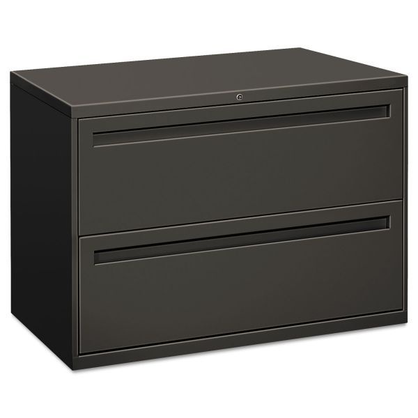 Hon 700 Series Two-Drawer Lateral File, Letter/Legal/A4, 42W X 18D, Charcoal