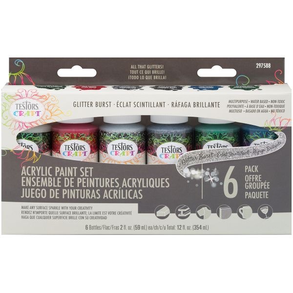Testors Craft Acrylic Paint Set 6/Pkg
