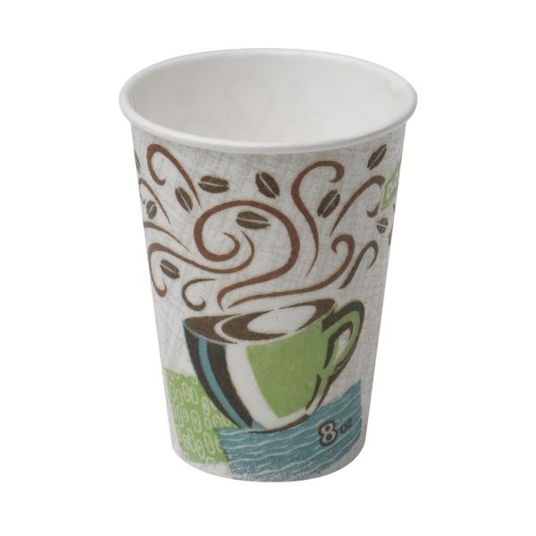 Dixie Perfectouch Insulated Paper Cups, 8 Oz, Coffee Haze, Pack Of 1,000 Cups