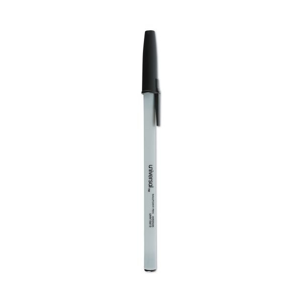 Ballpoint Pen Value Pack, Stick, Medium 1 Mm, Black Ink, Gray/Black Barrel, 60/Pack