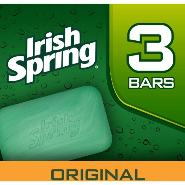Irish Spring Bar Soap, Clean Fresh Scent, 3.75Oz, 3 Bars/Pack, 18 Packs/Carton