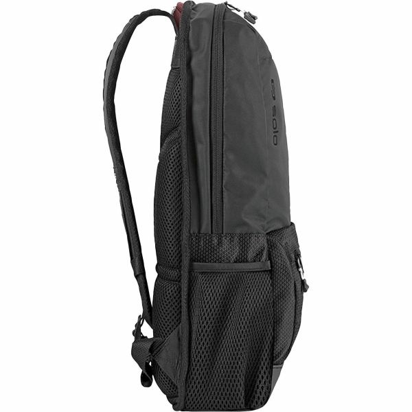 Solo Draft Backpack, Fits Devices Up To 15.6", Nylon, 6.25 X 18.12 X 18.12, Black
