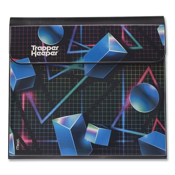 Mead Trapper Keeper 3-Ring Pocket Binder, 1" Capacity, 11.25 X 12.19, Shapes