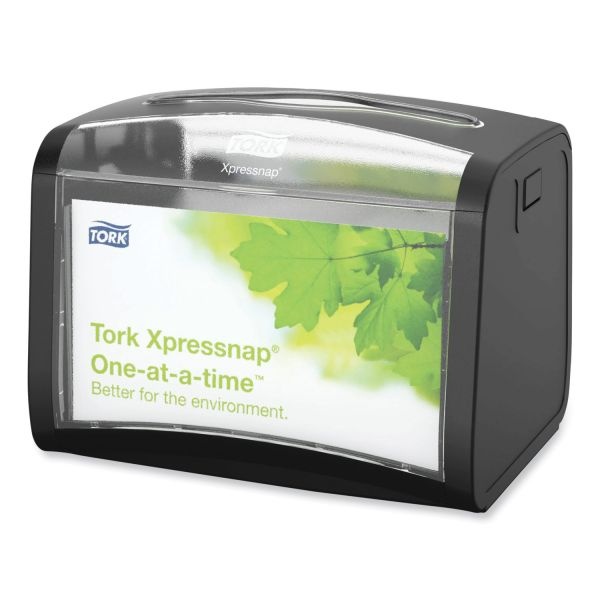 Tork Xpressnap Tabletop Napkin Dispenser, 7.9 X 5.9 X 6.1, Black