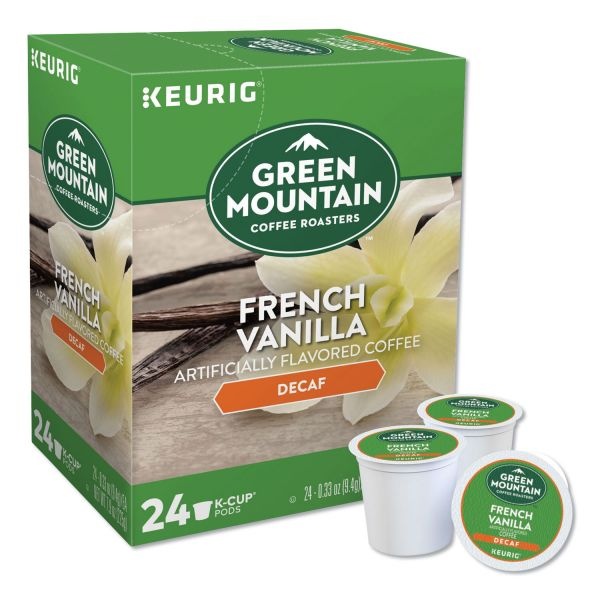 Green Mountain Coffee K-Cups, French Vanilla Decaf, Light Roast, 24 K-Cups