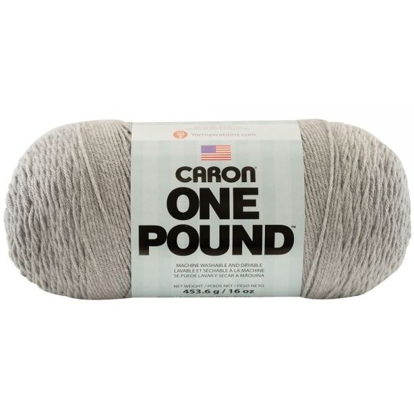 Caron One Pound Yarn - Soft Gray Mix