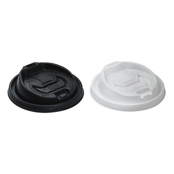 Dart Optima Reclosable Hot Cup Lids, For 12-24 Oz Foam Cups, White, Case Of 1,000