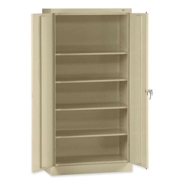 Standard Storage Cabinet, 4 Adjustable Shelves, 18"W X 72"D, Putty
