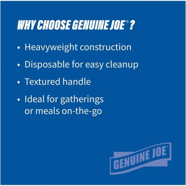Genuine Joe Heavyweight Knife - 1 Piece(S) - 1000/Carton - Knife - 1 X Knife - Disposable - Textured - Black