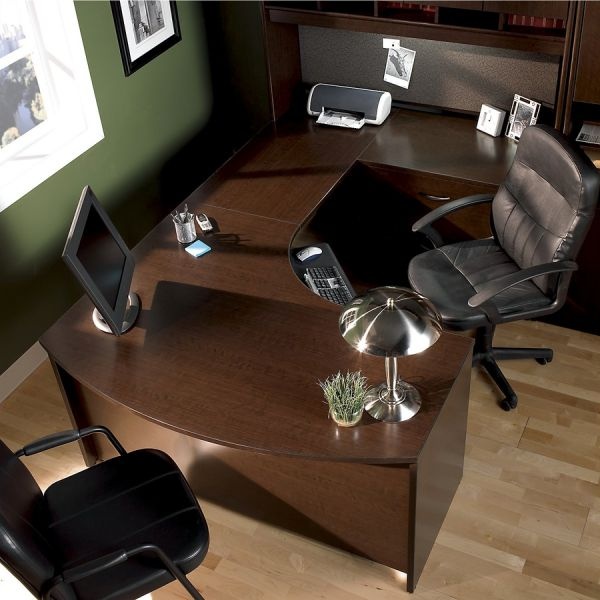 Bush Business Furniture Series C 60W X 43D Rh L-Bow Desk Shell In Mocha Cherry