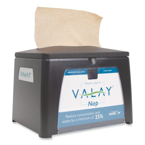 Morcon Tissue Valay Table Top Napkin Dispenser, 6.5 X 8.4 X 6.3, Black