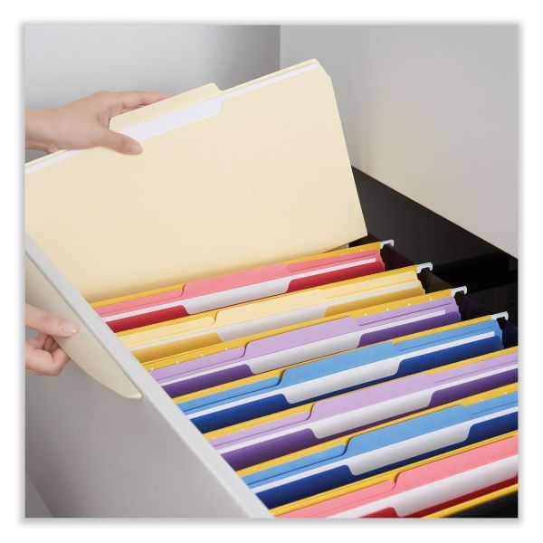 Universal Top Tab File Folders, 1/3-Cut Tabs: Center Position, Legal Size, 0.75" Expansion, Manila, 100/Box