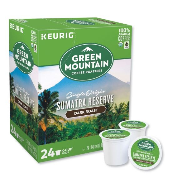 Green Mountain Coffee Fair Trade Organic Sumatran Extra Bold Coffee K-Cups, Dark Roast, 96/Carton