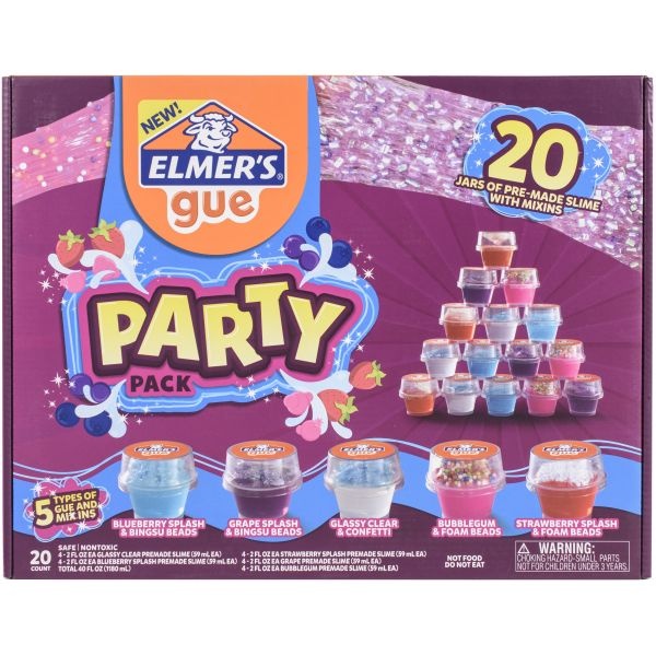 Elmer's Premade Slime Party Pack W/Mix-Ins