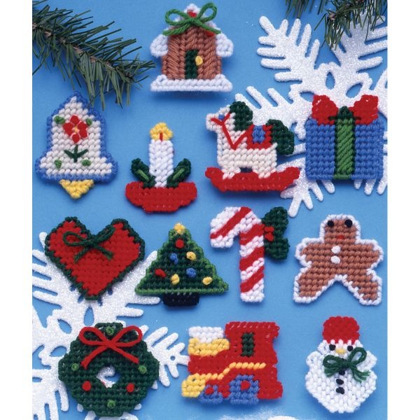 Country Christmas Ornaments Plastic Canvas Kit