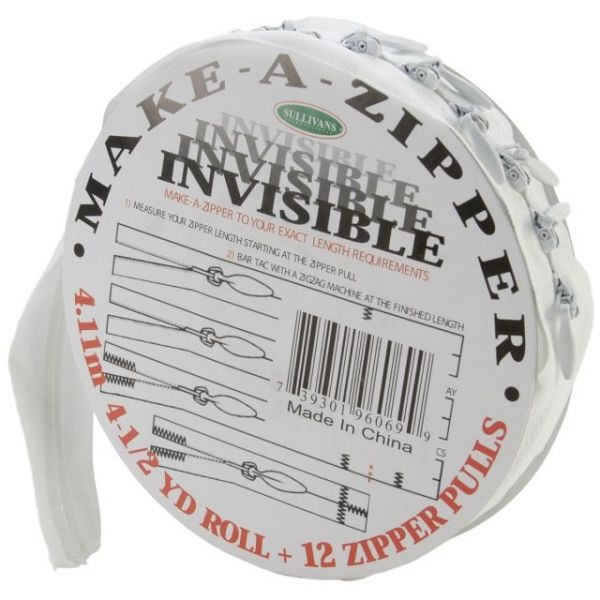 Make-A-Zipper Kit Invisible 4-1/2Yd