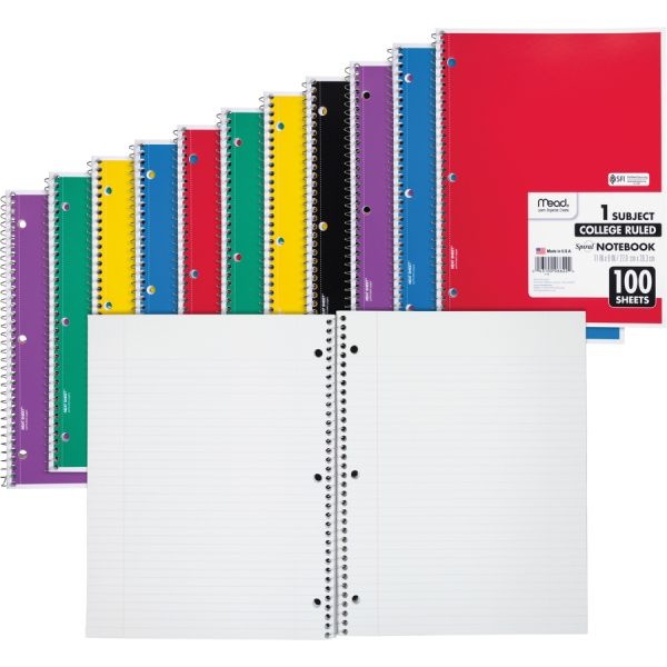 Mead One-Subject Spiral Notebooks