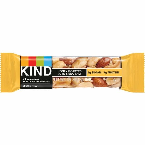 Kind Honey Roasted Nuts & Sea Salt Fruit And Nut Bars, 1.4 Oz, Pack Of 12