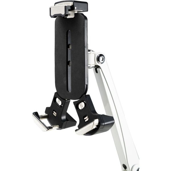 Cta Digital Height-Adjustable Rolling Security Medical Workstation Cart For 7-14 Inch Tablets