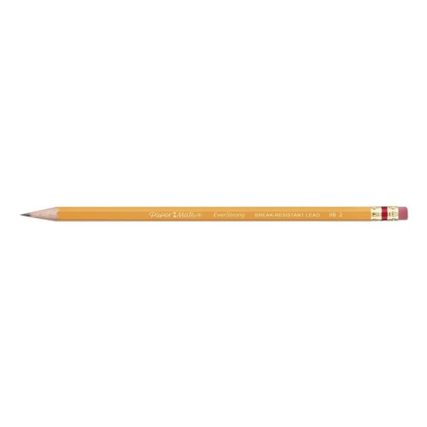 Paper Mate Everstrong #2 Pencils, Hb (#2), Black Lead, Yellow Barrel, 24/Pack