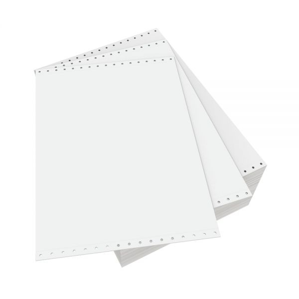 Domtar Continuous Form Paper, Standard Perforation, 12" X 8 1/2", 18 Lb