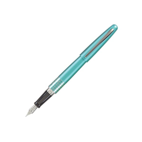 Pilot Mr Retro Fountain Pen, Fine Point, Turquoise Dots Barrel, Black Ink