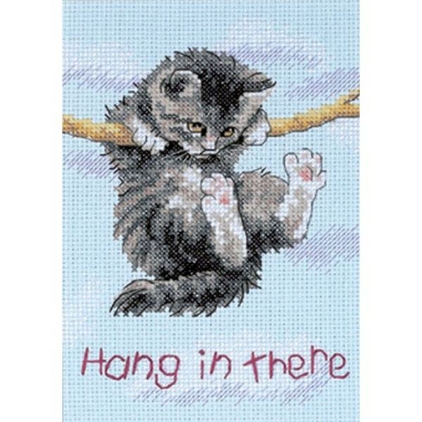 Dimensions Jiffy Hang On Kitty Mini Counted Cross Stitch Kit