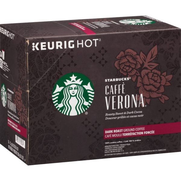Starbucks Single-Serve Coffee K-Cup, Caffè Verona, Carton Of 24