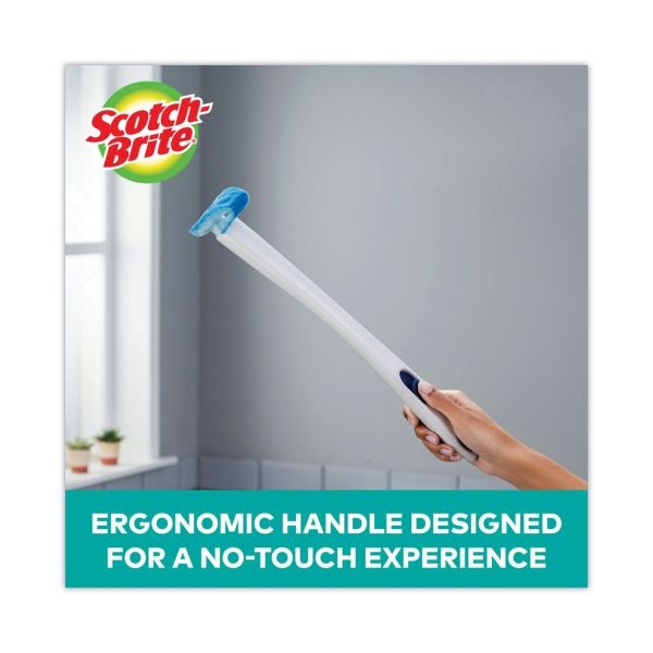 Scotch-Brite Toilet Scrubber Starter Kit, 1 Handle And 5 Scrubbers, White/Blue