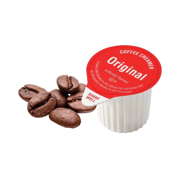 Executive Suite Liquid Coffee Creamer, Original Flavor, 0.38 Oz Single Serve, Box Of 48