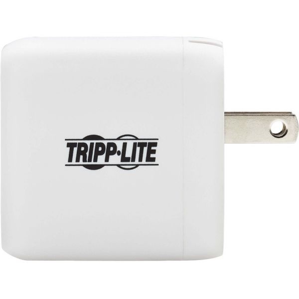 Tripp Lite Usb C Wall Charger Dual-Port Compact 40W Pd Charging Gan White