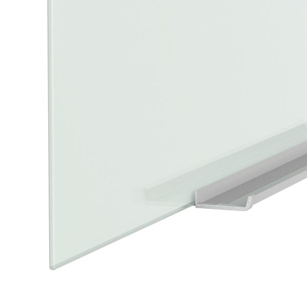 Quartet Invisamount Magnetic Glass Unframed Dry-Erase Whiteboard, 74" X 42", White