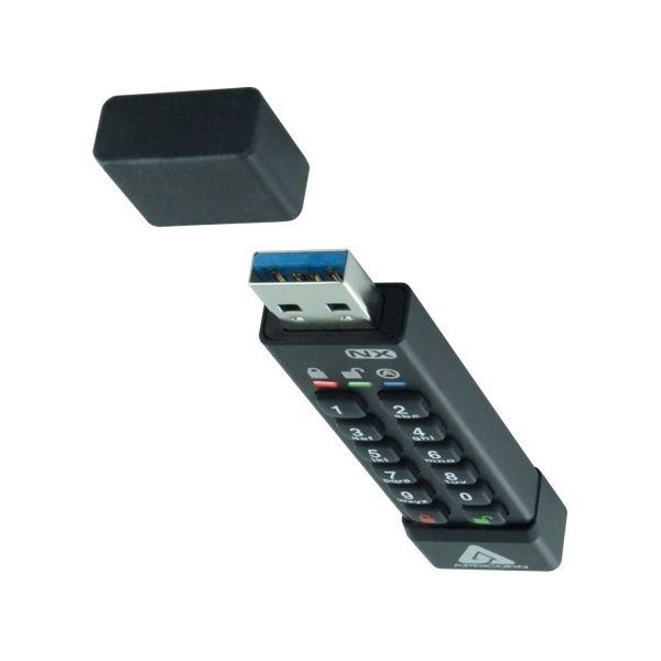 Apricon Aegis Secure Key 3Nx: Software-Free 256-Bit Aes Xts Encrypted Usb 3.1 Flash Key With Fips 140-2 Level 3 Validation, Onboard Keypad, And Up To 25% Cooler Operating Temperatures