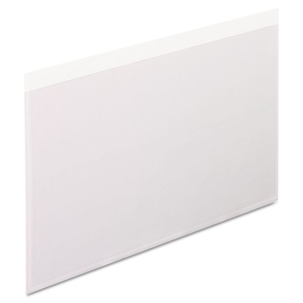 Pendaflex Self-Adhesive Pockets, 5 X 8, Clear Front/White Backing, 100/Box