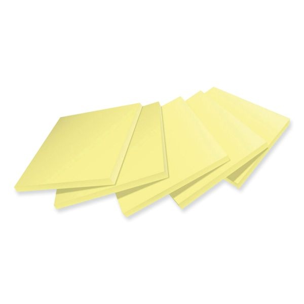 Post-It Notes Super Sticky 100% Recycled Paper Super Sticky Notes, 3" X 3", Canary Yellow, 70 Sheets/Pad, 5 Pads/Pack
