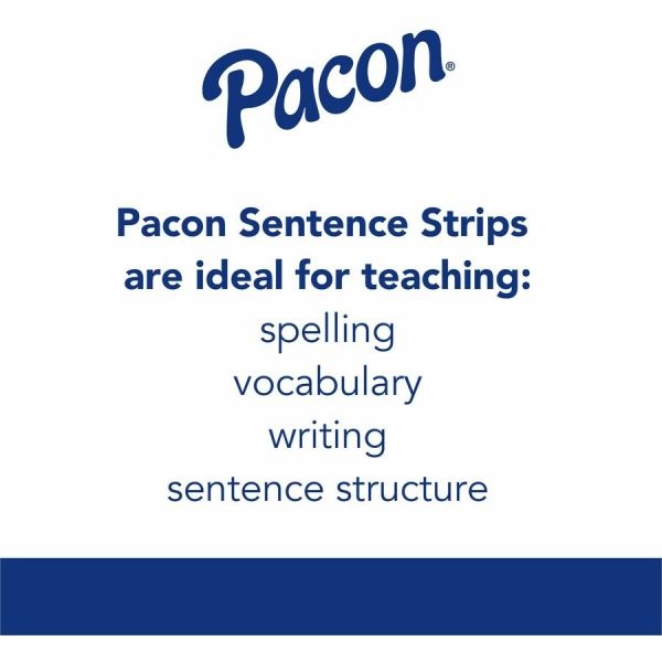 Pacon Dry-Erase Sentence Strips, Assorted Colors, Pack Of 30